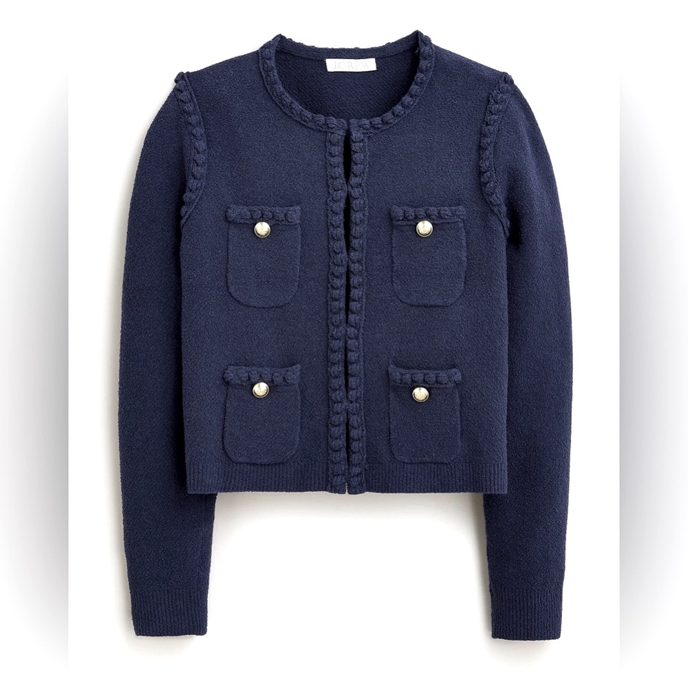 NWT J.Crew Odette Lady Jacket In Cotton Blend Boucle - Picture 2 of 5
